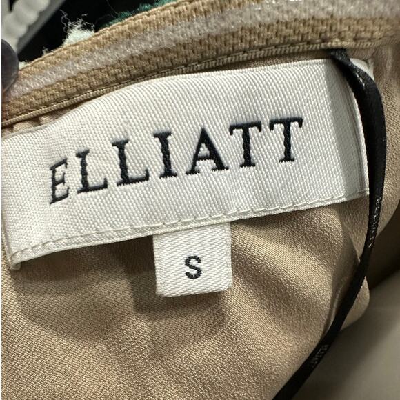 Elliatt Flora Print Strapless Georgina Hi-Slit Maxi Dress Green Women's Size S - Picture 7 of 9